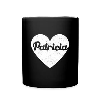 Patricia Name Grosses Herz Liebe Grafik Geschenk - Tasse einfarbig - Schwarz - Vorne