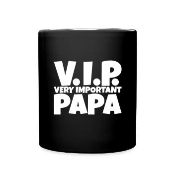 VIP - very important Papa - Tasse einfarbig - Schwarz - Vorne