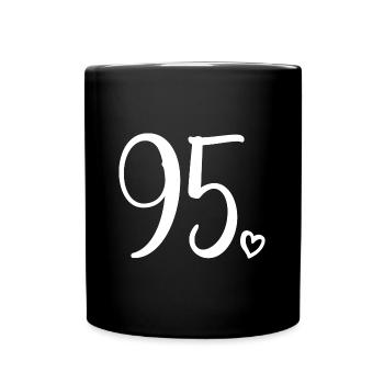 95th Birthday Women 95 Years Old Cute Number 95 - Full Colour Mug - black - Front