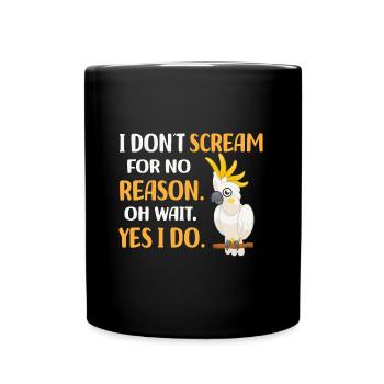 Kakadu lovers | Pet Bird Birds Gifts - Full Colour Mug - black - Front