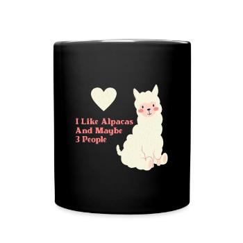 Alpaca - Full Colour Mug - black - Front