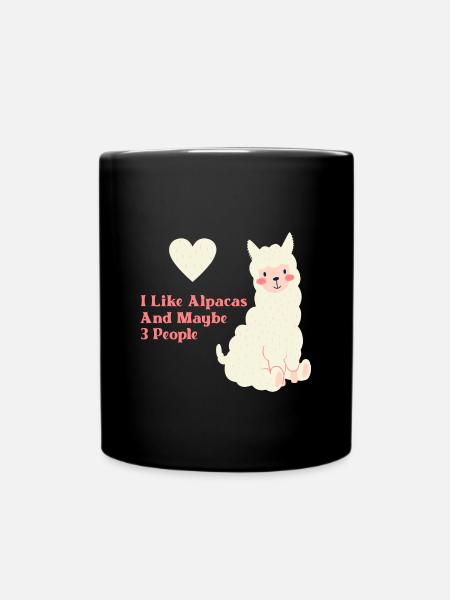 Alpaka - Tasse einfarbig - Schwarz