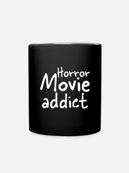 Horror Movie Addict - Horror Movie Fan - Full Colour Mug - black