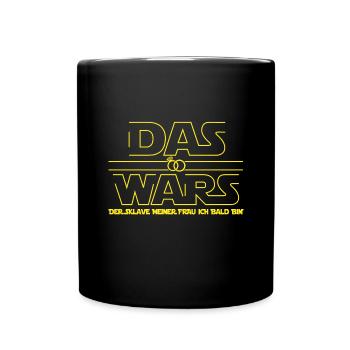 JGA Junggesellenabschied Das wars Bräutigam Mann - Tasse einfarbig - Schwarz - Vorne