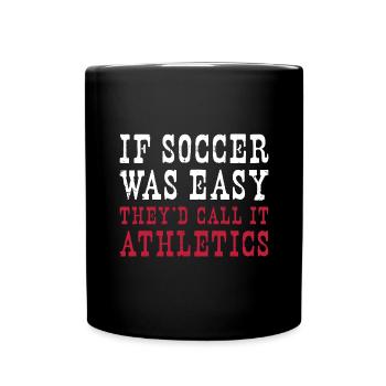 England Soccer English Football England Futbol - Tasse einfarbig - Schwarz - Vorne