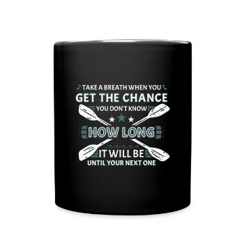 Respirez le kayak en eau vive - Mug uni - noir - Devant