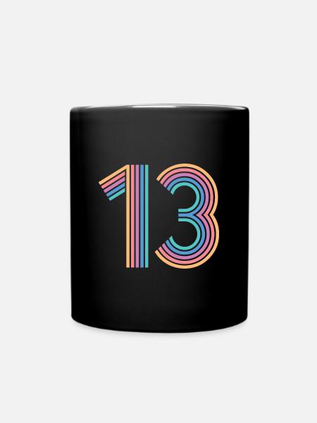 Cooles Geschenk zum 13. Geburtstag von 13 - 13 Jahren - Tasse einfarbig - Schwarz