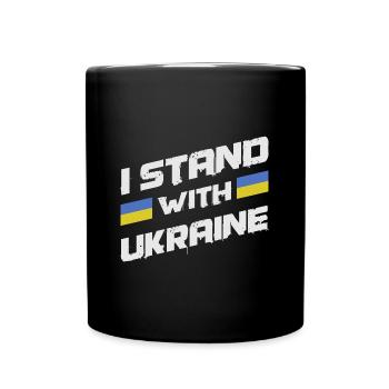 Je soutiens l’Ukraine - arrêtez la guerre - Mug uni - noir - Devant