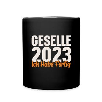 Geselle 2023 Gesellenprüfung - Tasse einfarbig - Schwarz - Vorne