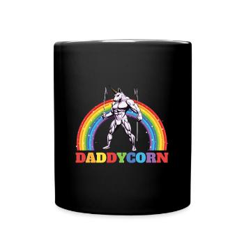 Daddycorn - Geschenk zum Vatertag - Tasse einfarbig - Schwarz - Vorne