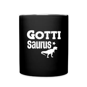 Gotti Saurus Gotti Schweiz Patentante - Tasse einfarbig - Schwarz - Vorne