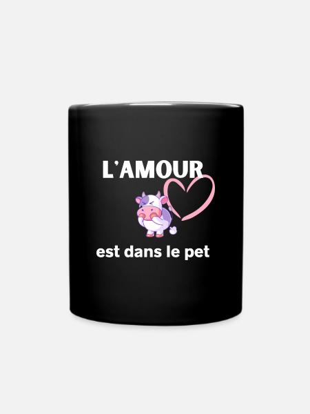 l'amour est dans le pet - Mug uni - noir