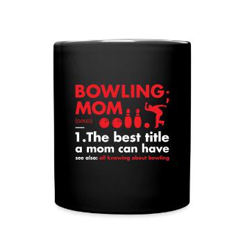 Sport Mom Definition Bowling - Tasse einfarbig - Schwarz - Vorne
