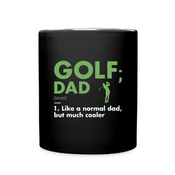 Sport Dad Definition Golf - Tasse einfarbig - Schwarz - Vorne