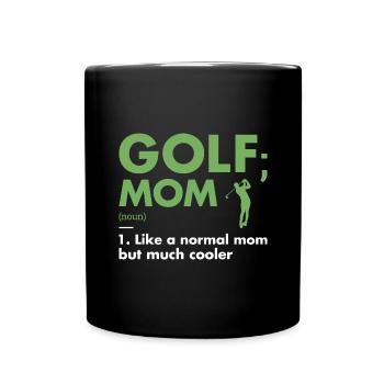 Sport Maman Définition Golf - Mug uni - noir - Devant