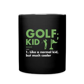 Sport Kid Definition Golf - Full Colour Mug - black - Front