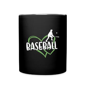Sport Heart Baseball - Full Colour Mug - black - Front