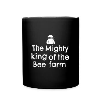 The mighty king of the bee farm - Full Colour Mug - black - Front