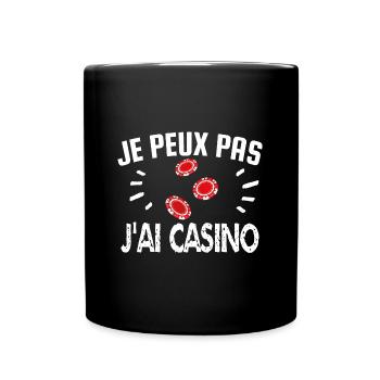 je peux pas j'ai casino - Mug uni - noir - Devant
