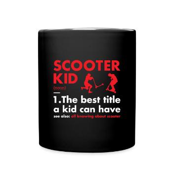 Sport Kid Definition Scooter - Full Colour Mug - black - Front