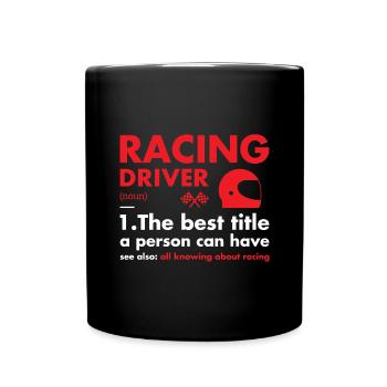 Définition du pilote sportif Course - Mug uni - noir - Devant