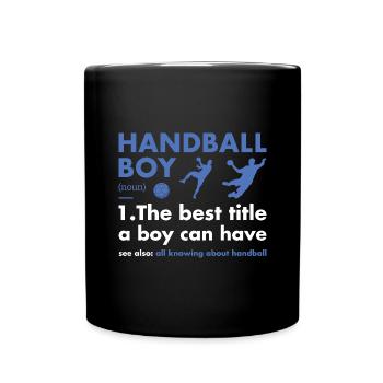 Sport Boy Definition Handball - Full Colour Mug - black - Front