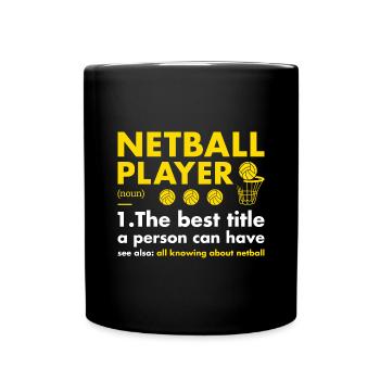 Sport Définition du joueur Netball - Mug uni - noir - Devant