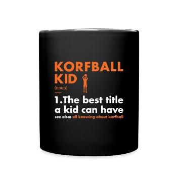 Sport Kid Definition Korfball - Full Colour Mug - black - Front