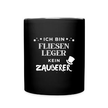 fliesenleger Handwerker - Tasse einfarbig - Schwarz - Vorne