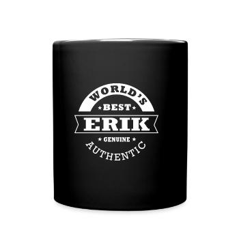 Erik s bestes personalisiertes Geschenk der Welt Name Erik - Tasse einfarbig - Schwarz - Vorne