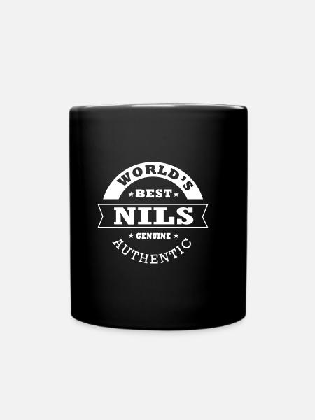 Nils weltbester personalisierter Geschenkname nils - Tasse einfarbig - Schwarz