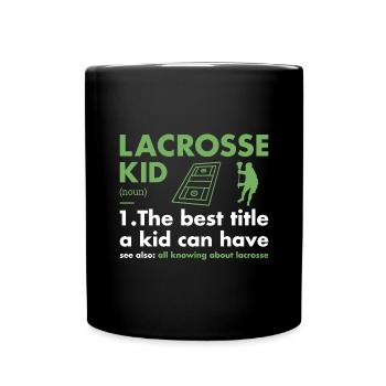 Sport Kid Definition Lacrosse - Full Colour Mug - black - Front