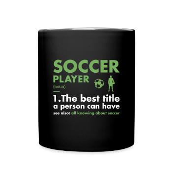 Sport Player Definition Soccer - Tasse einfarbig - Schwarz - Vorne