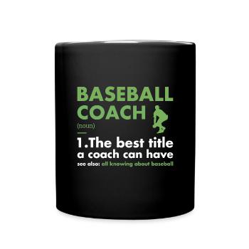 Entraîneur sportif Définition Baseball - Mug uni - noir - Devant