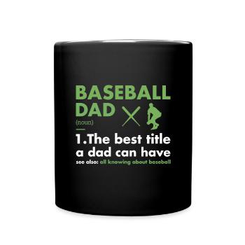 Sport Dad Definition Baseball - Tasse einfarbig - Schwarz - Vorne