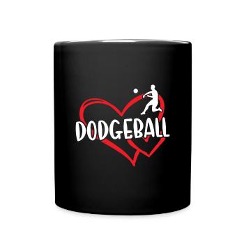 Sport Heart Dodgeball - Full Colour Mug - black - Front