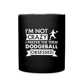 Sport Je ne suis pas fou de ballon chasseur - Mug uni - noir - Devant