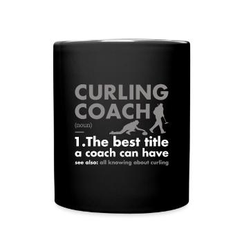 Sport Coach Definition Curling - Full Colour Mug - black - Front