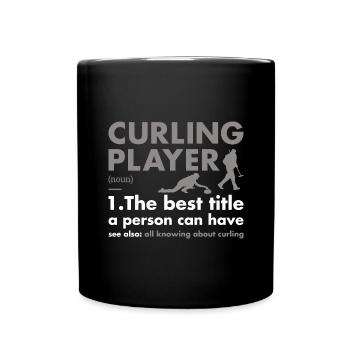 Sport Player Definition Curling - Full Colour Mug - black - Front