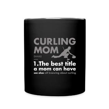 Sport Mom Definition Curling - Full Colour Mug - black - Front