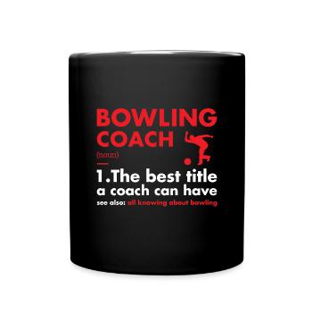 Sport Coach Definition Bowling - Full Colour Mug - black - Front