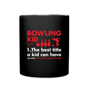 Sport Kid Definition Bowling - Full Colour Mug - black - Front