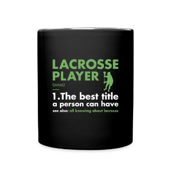 Définition du joueur de sport La crosse - Mug uni - noir - Devant