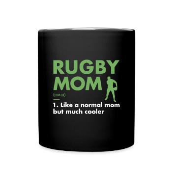 Sport Mom Definition Rugby - Tasse einfarbig - Schwarz - Vorne
