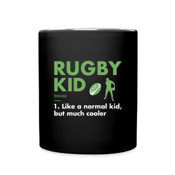 Sport Kid Definition Rugby - Tasse einfarbig - Schwarz - Vorne