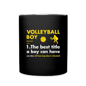 Sport Boy Definition Volleyball - Tasse einfarbig - Schwarz - Vorne
