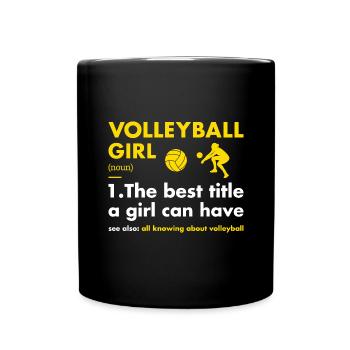 Sport Girl Definition Volleyball - Tasse einfarbig - Schwarz - Vorne