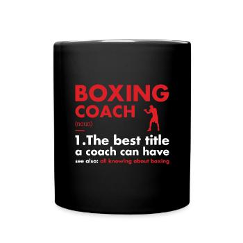 Sport Coach Definition Boxing - Full Colour Mug - black - Front