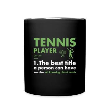 Sport Player Definition Tennis - Tasse einfarbig - Schwarz - Vorne