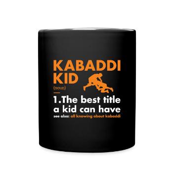 Sport Kid Definition Kabaddi - Full Colour Mug - black - Front